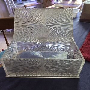 Vintage Sunburst Design Trinket Box by Celebrity, Inc. MCM Home Decor Plastic